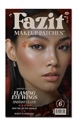 Fazit Makeup Patches - Halloween Flaming Eye Speckles - Glow Up Make-Up Patches - Cute Glitter Makeup Accessories for Women - Cosmetic Glitter Beauty & Personal Care Fazit
