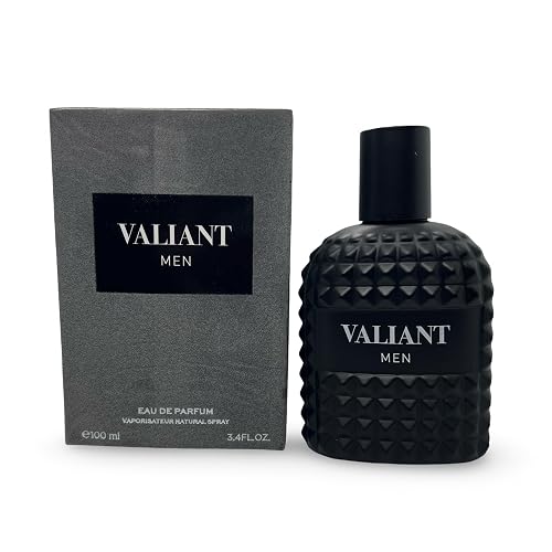 United Scents VALIANT MEN Eau de Parfum, Black Studded Bottle, Citrus Floral Fragrance, 3.4 Fl Oz Beauty & Personal Care United Scents