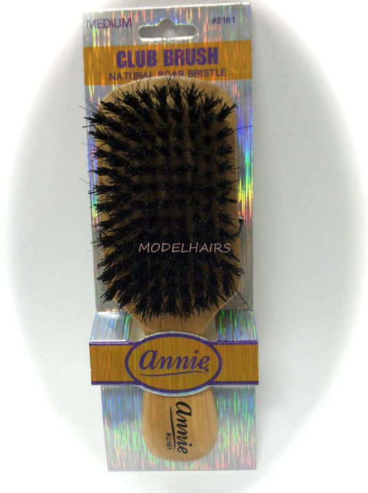 Annie Club Brush 2161, Medium Boar and Nylon Bristle Hair Brush for Men