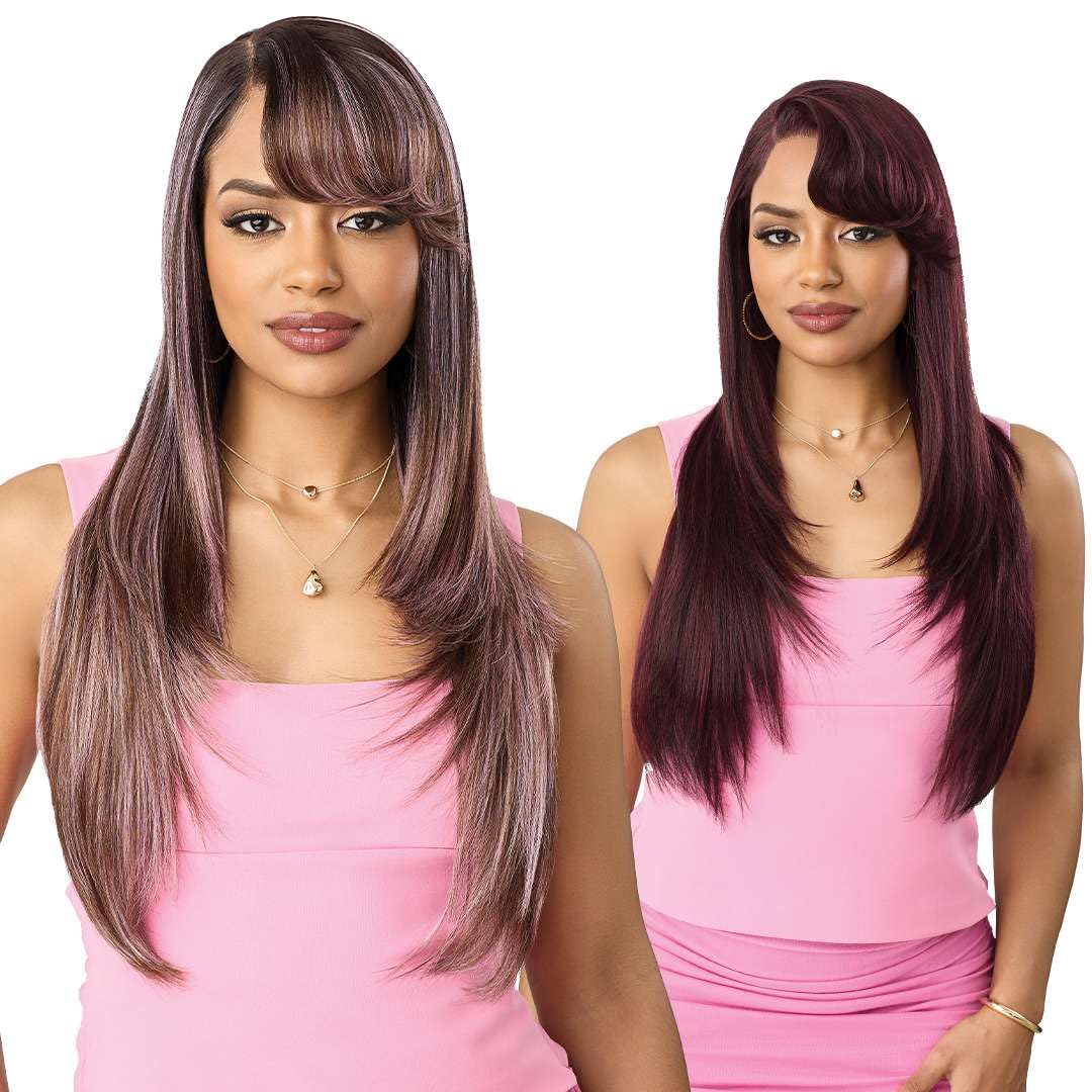 Outre Lace Front Wig - Perfect Hair Line - Swoop Series Y-Part 211 (DRST2/ROSE BROWN)