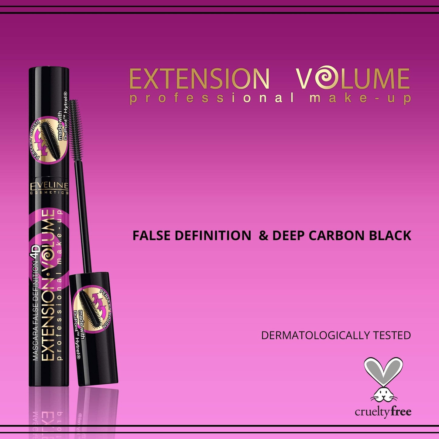Eveline Mascara False Definition 4D Extreme Volume and Seperation 10ml Beauty & Personal Care EVELINE COSMETICS