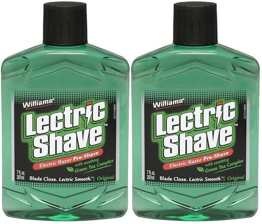 Williams Lectric Shave Electric Razor Pre-Shave with Soothing Green Tea Complex-7 oz, 2 pk Beauty and Personal Care Williams