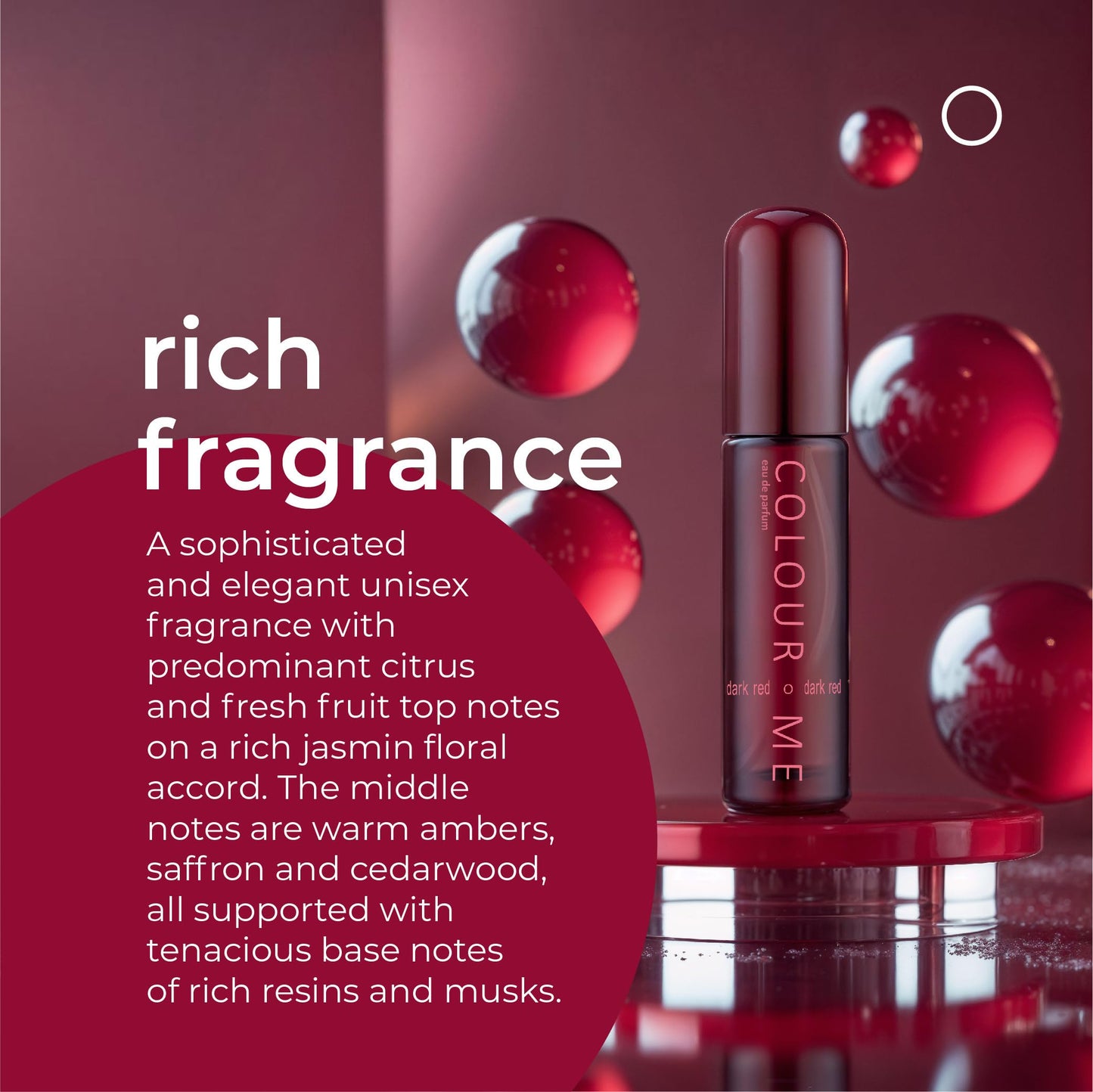 COLOUR ME Dark Red Perfume for Men and Women. 50ml Eau de Parfum Luxury Fragrance - Mens & Ladies Perfume, Long Lasting and Aftershave by Milton-Lloyd Beauty & Personal Care COLOUR ME