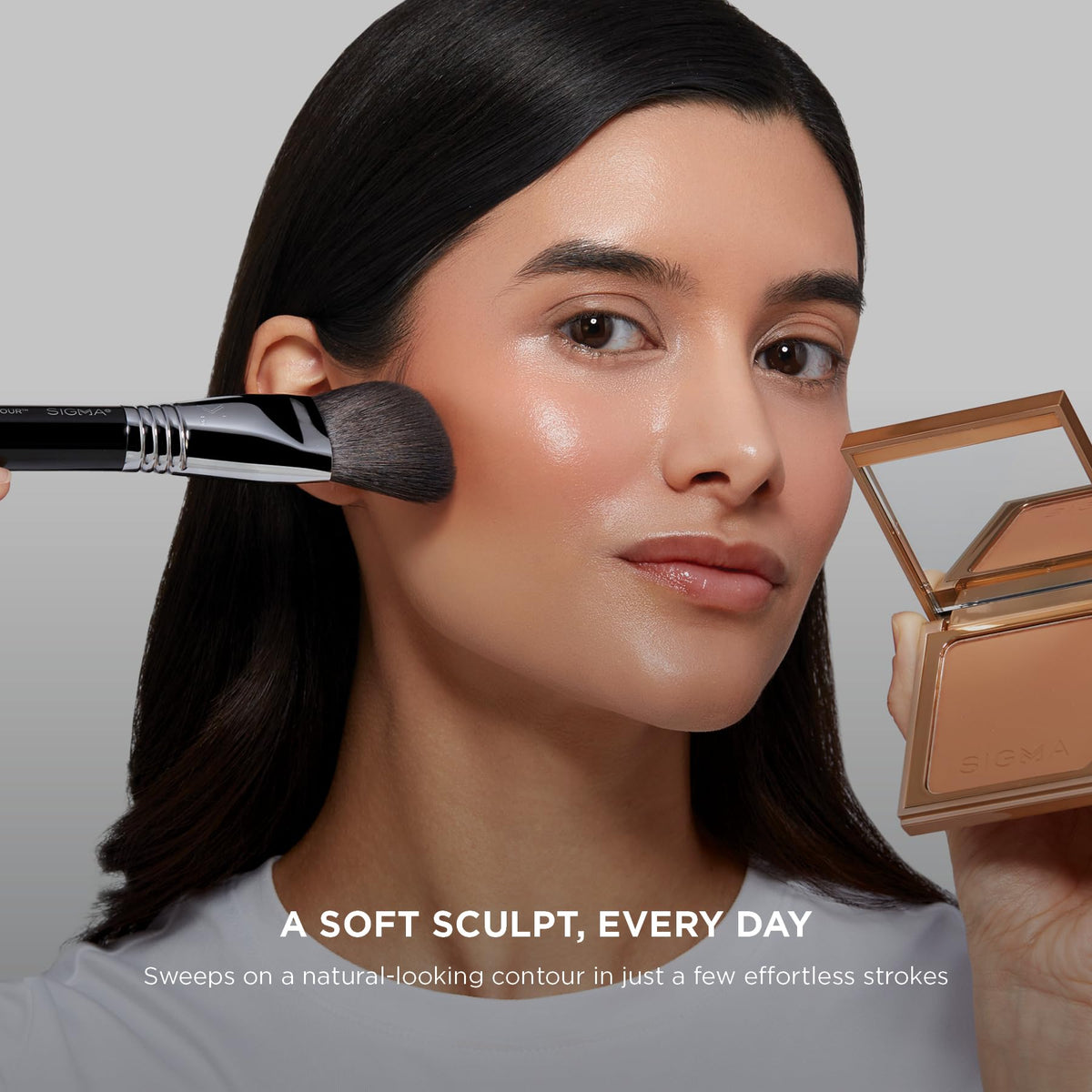 Sigma Beauty F23 Soft Angle Contour™ Brush, Angled Contour Blending Brush