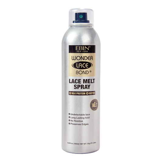 EBIN NEW YORK Wonder Lace Bond Lace Melt Aerosol Spray Silk Protein + Biotin | Extra Firm Hold Wig Adhesive Spray | Moisturizing Natural Finish | 6.08 Beauty & Personal Care EBIN NEW YORK
