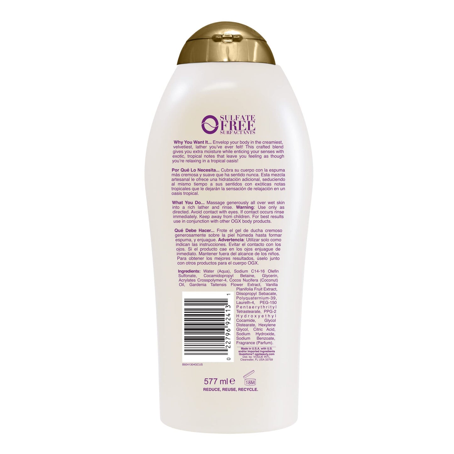 Ogx Body Wash Coconut Oil Miracle 19.5 Ounce (577ml) (6 Pack) Beauty & Personal Care OGX