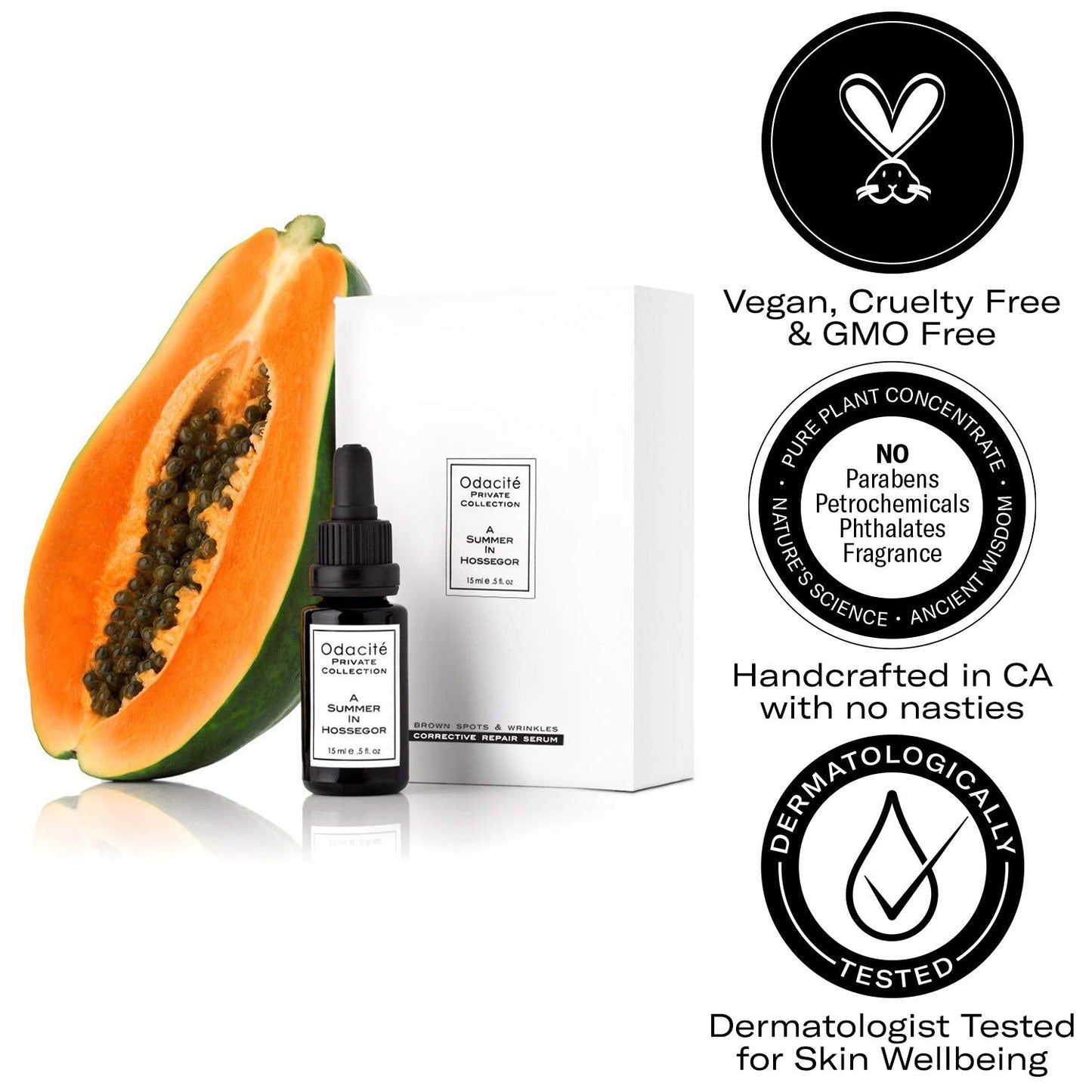 Odacité Hyperpigmentation Face Serum, A Summer In Hossegor - Wild Carrot & Papaya Anti-Aging Facial Serum Concentrate for Brown Spots, Even Skin Tone Beauty & Personal Care ODACITE