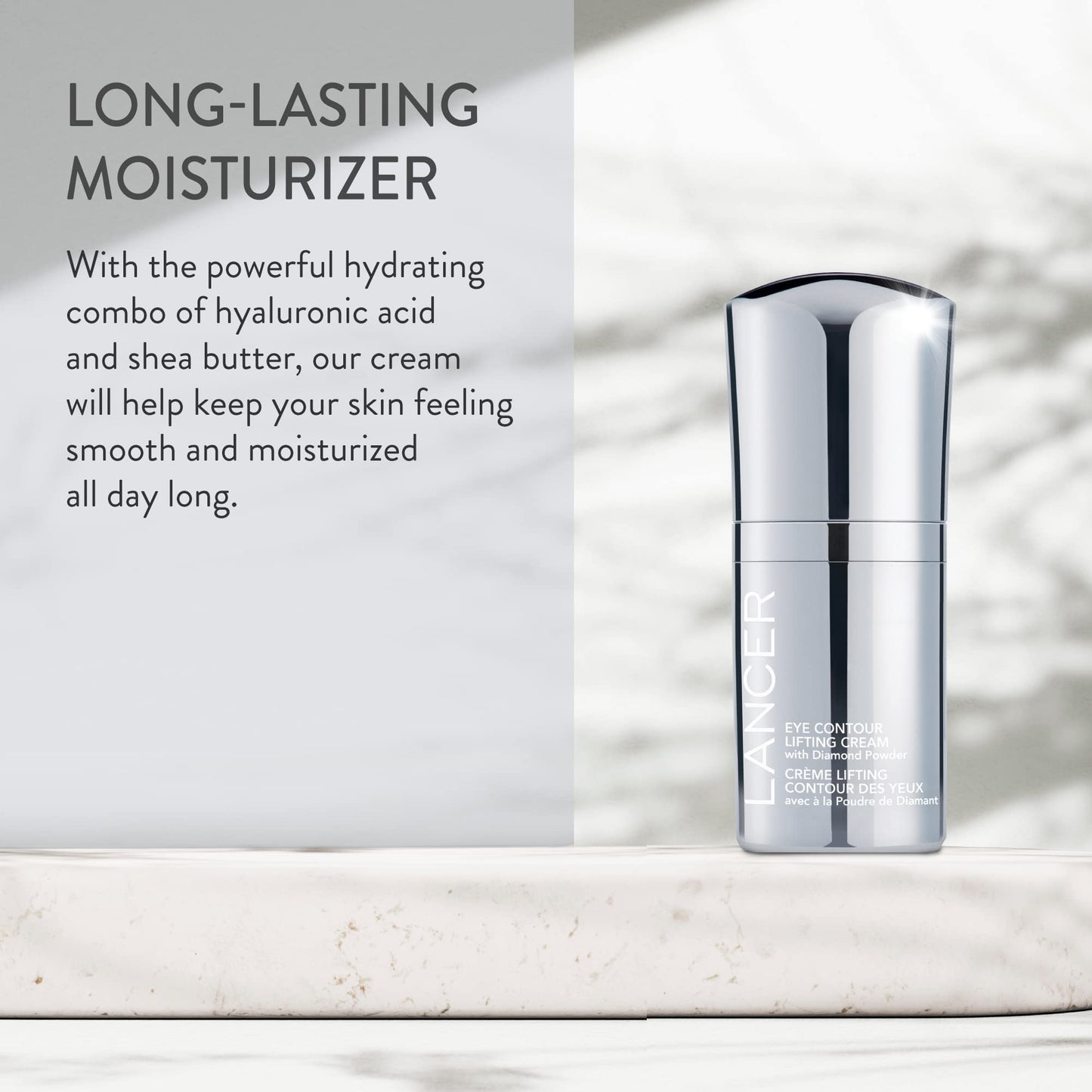 Lancer Skincare | Eye Contour Lifting Cream | Anti Aging Cream with Hyaluronic Acid and Diamond Powder | Under Eye Brightener for Dark Circles Beauty & Personal Care Lancer