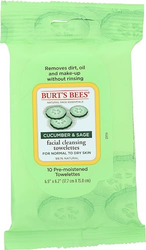 Burt's Bees Facial Cleansing Towelettes, Cucumber & Sage, 10 Count Beauty & Personal Care Burt's Bees