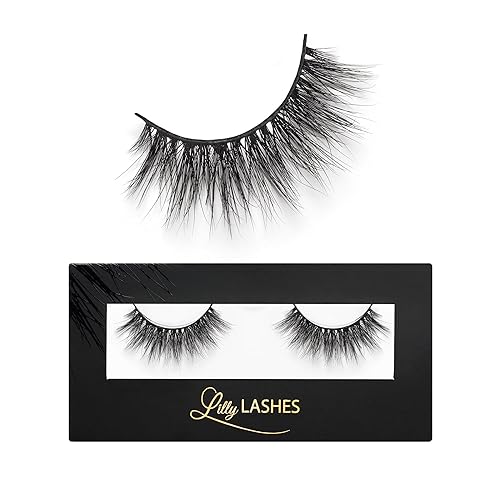 Lilly Lashes 3D Miami Faux Mink Strip Eyelashes, False Eyelashes Dramatic Look, Reusable False Lashes, Fake Lashes Pack, Lash Strips with Luxury Silk Beauty & Personal Care Lilly Lashes