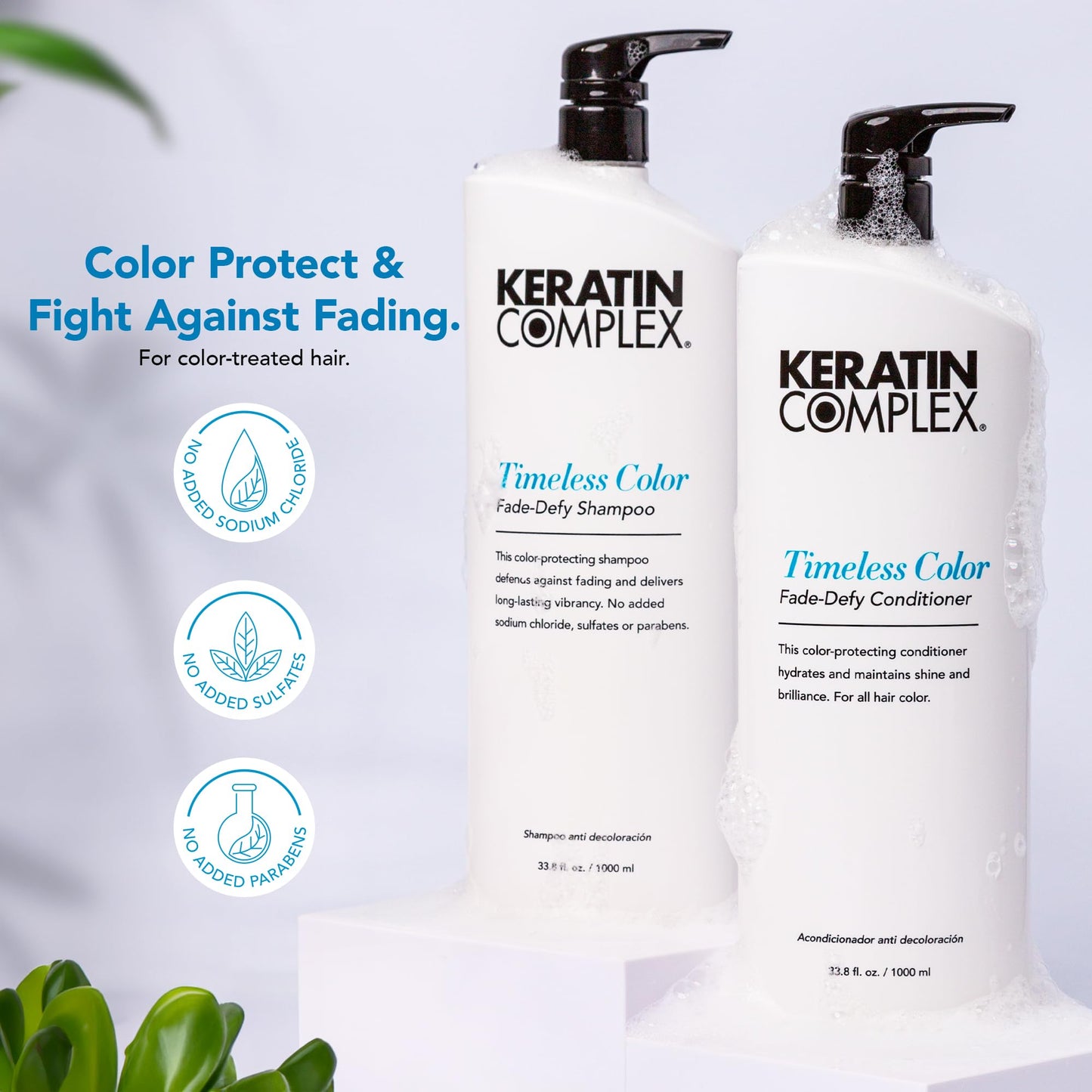 Keratin Complex - Timeless Color Fade Shampoo & Conditioner Duo - 33.8 fl oz Each Beauty & Personal Care Keratin Complex