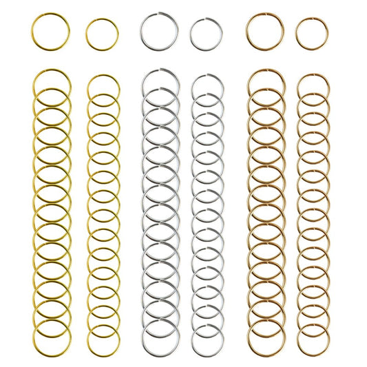 Nydotd 180 Pieces Hair Rings, Braid Rings, Loop Clips, and Hoops - 3 Colors, 2 Sizes, Women's Fashion Hip-Hop DIY Hair Clip Accessories for Dreadlocks Beauty & Personal Care Nydotd