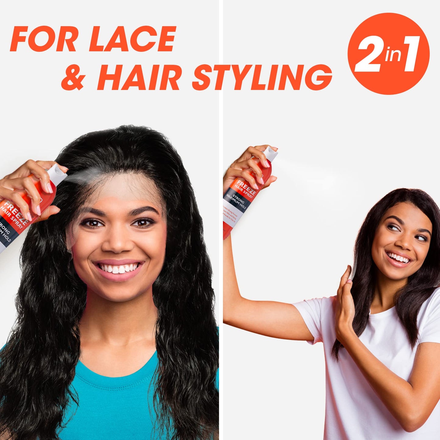 Red by Kiss Styler Fixer Freeze Hair Spray Strong Maximum Hold 2-In-1 Lace Glue and Styling 11oz Beauty & Personal Care Red by Kiss
