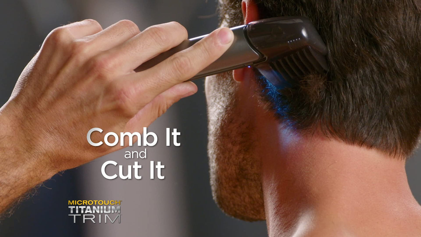 Microtouch Trim PRO, Rechargeable Lighted Hair Cutting Tool and Body Groomer, Black Beauty and Personal Care Microtouch