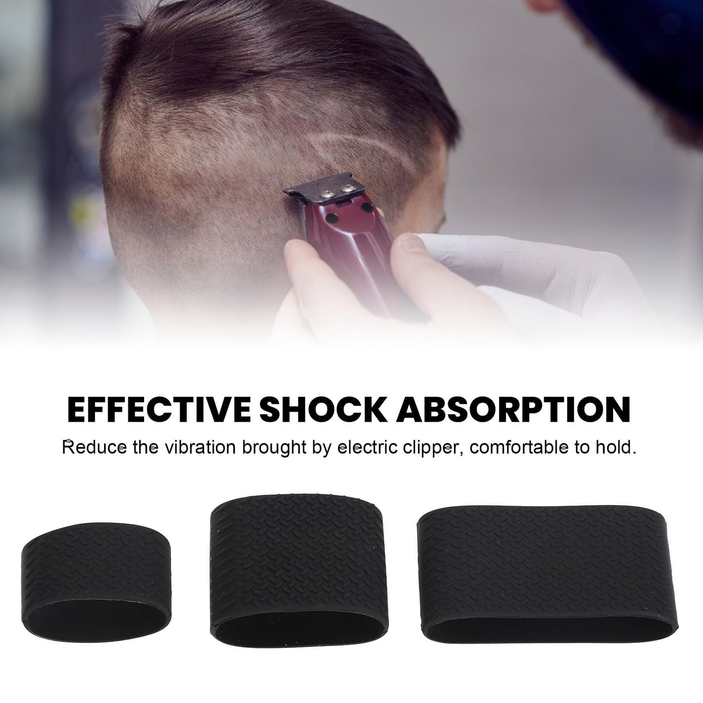 Cryfokt Clipper Bands, 3 PCS Clipper Sleeve for Barbers, Anti Slip Silicone Clipper Sleeve Silicone Case Heat Clipper Hair Mat Electric Clipper Beauty and Personal Care Cryfokt