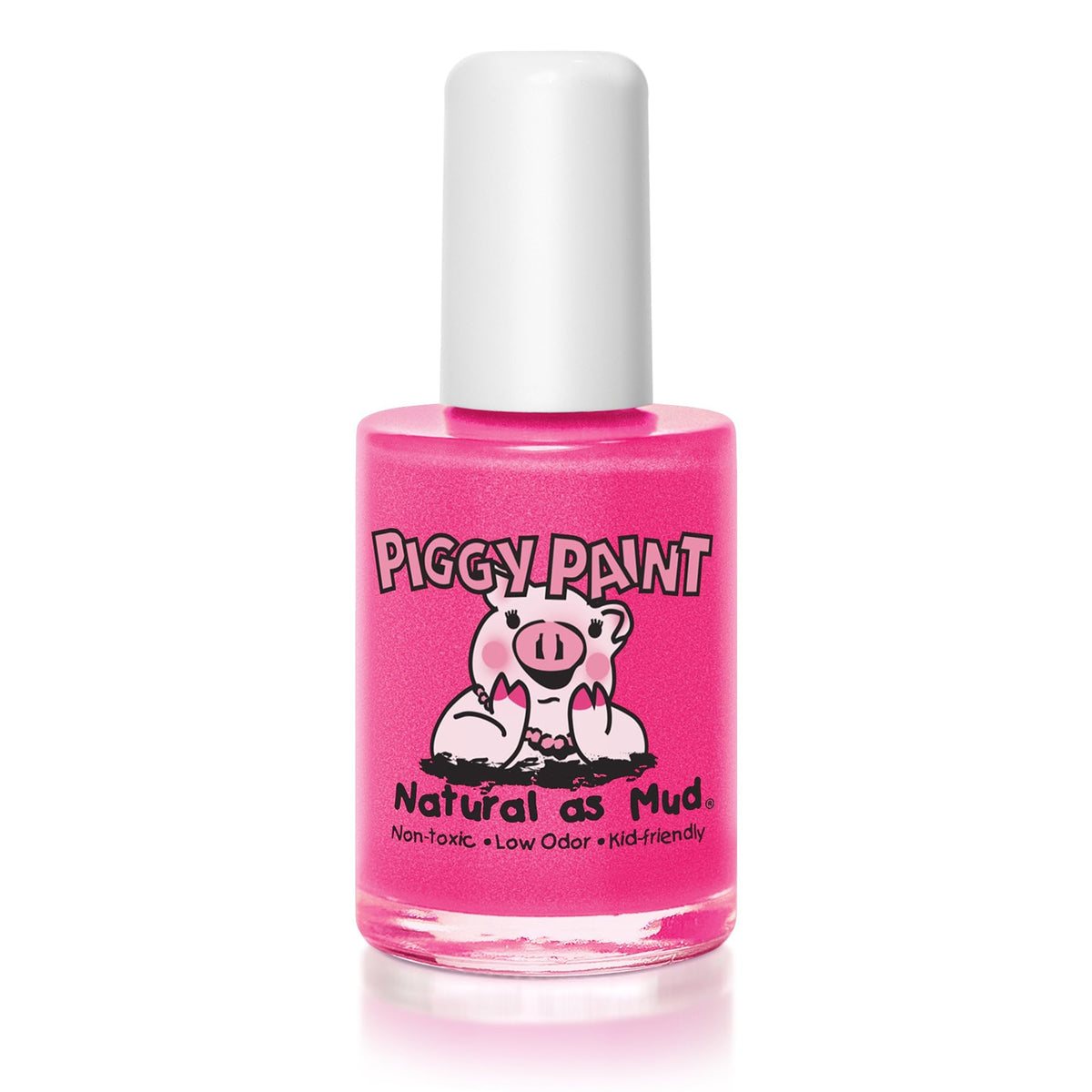 Piggy Paint Nail Polish, Non-Toxic, Natural, Vegan - Shimmery Pink