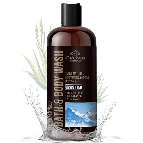 Natural Body Wash for Women, Men & Kids - Fragrance Free Body Wash - 12oz pH 5.5-Best pH Balance-Liquid Soap for All Skin Types-Moisturizing Sulfate Beauty & Personal Care The Crown Choice