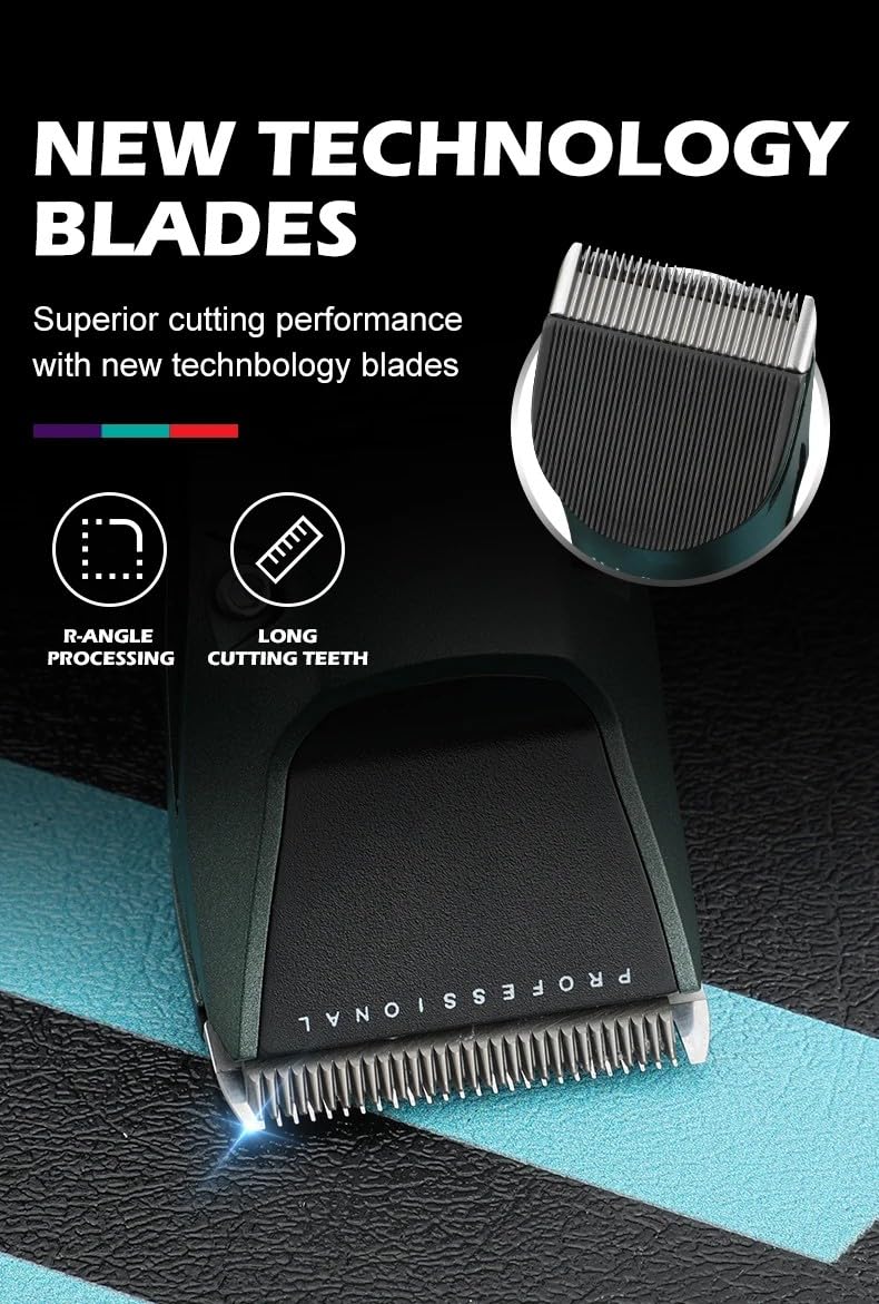 QDKVTNDJZ Professional Hair Clippers for Men- High Powerful Motor with Diamond-Like Carbon Coating Ceramic Blade, Mens Cordless Cutting Machine Set Beauty and Personal Care QDKVTNDJZ