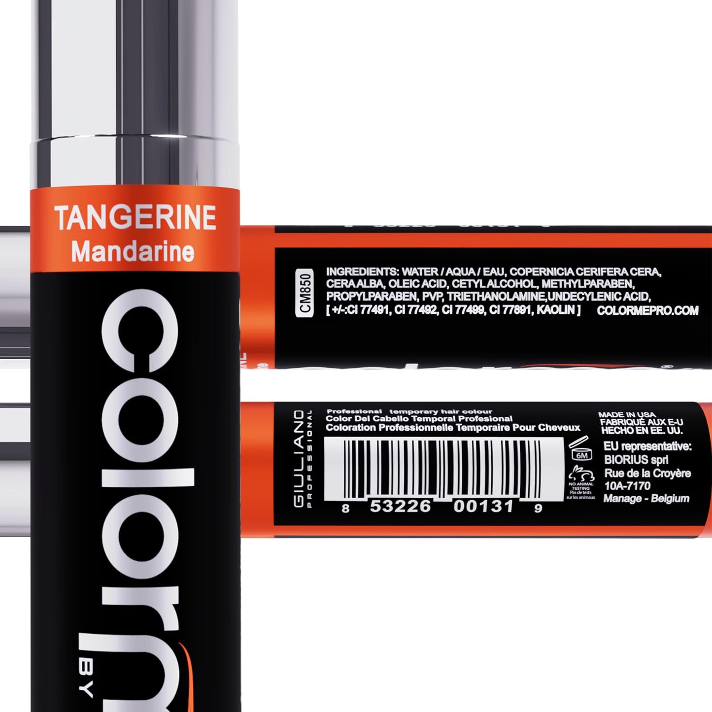 Colorme Root Touch Up Temporary Hair Mascara to color and Blend Semi Permanent Dye regrowth. Washes Out (TANGERINE) Beauty & Personal Care Color Me