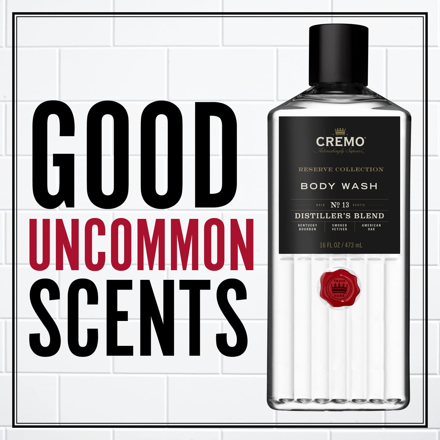 Cremo Rich-Lathering Distiller’s Blend (Reserve Collection) Body Wash, An Elevated Blend with Notes of Kentucky Bourbon, Smoked Vetiver and American Beauty & Personal Care Cremo