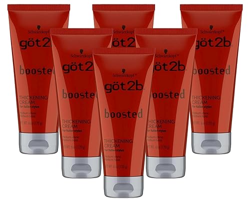 Got 2B Boosted Hair Thickening Cream for Fuller Styles, Medium Shine, Medium Hold, 6 Ounce - 6 Pack Beauty & Personal Care Got2B