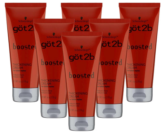 Got 2B Boosted Hair Thickening Cream for Fuller Styles, Medium Shine, Medium Hold, 6 Ounce - 6 Pack Beauty & Personal Care Got2B