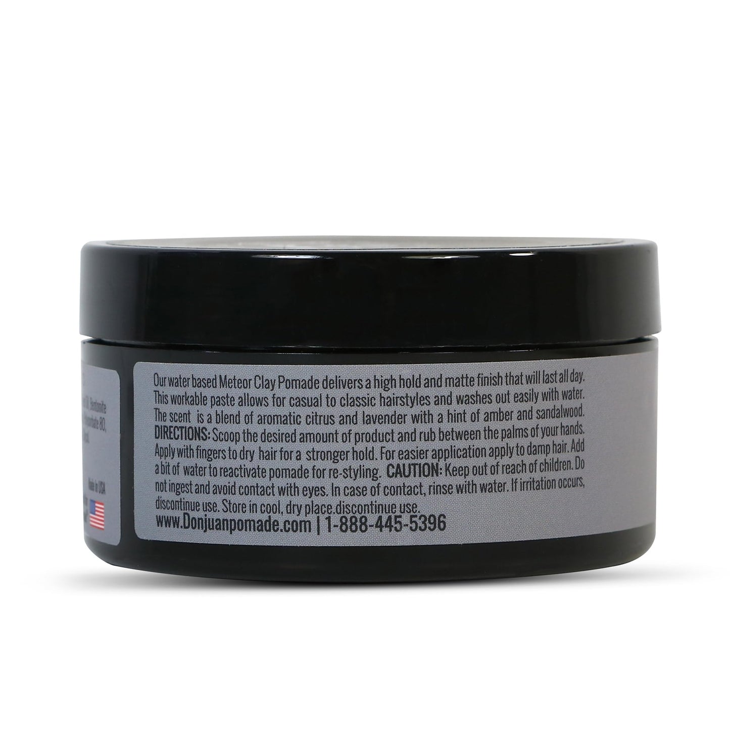 Don Juan Meteor Clay Pomade | Water Based | Strong Hold | Matte Finish | Citrus Lavender Scent, 4 oz. Beauty & Personal Care Don Juan