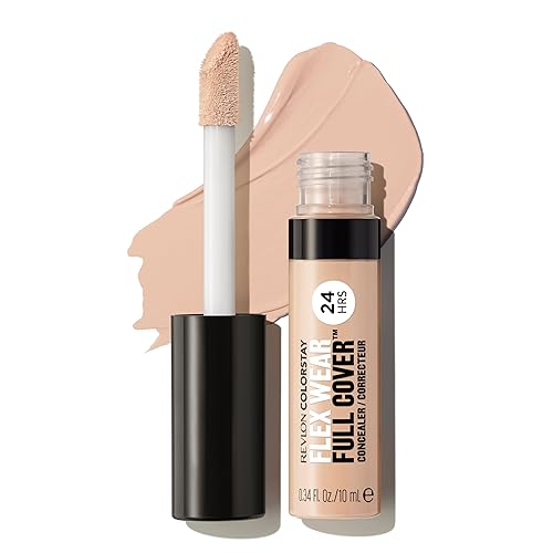 Revlon ColorStay Flex Wear, Full Cover Non-Creasing Concealer, Infused with Hyaluronic Acid & Vitamin E, Flexible Longwear, 005 Fair, 0.34 Fl Oz Beauty & Personal Care REVLON