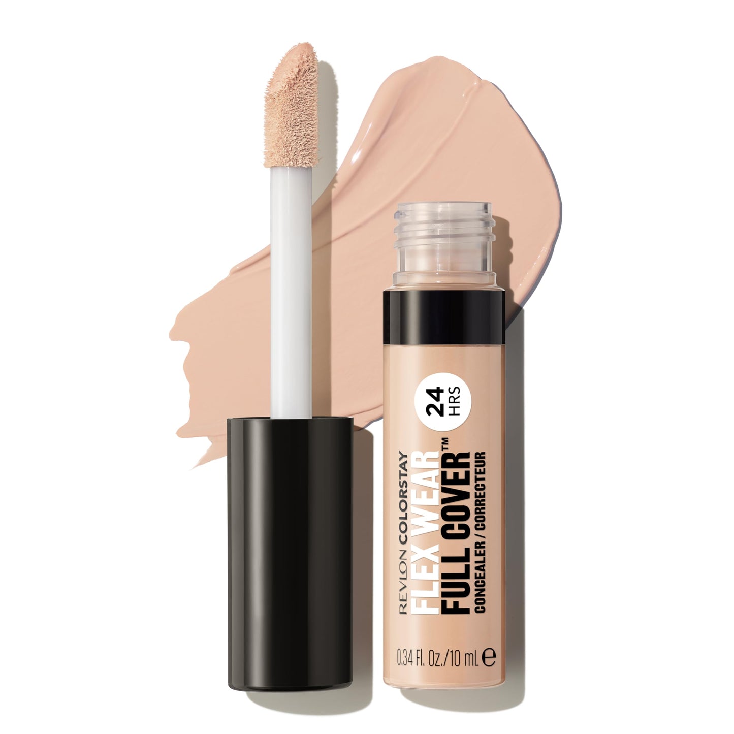 Revlon ColorStay Flex Wear, Full Cover Non-Creasing Concealer, Infused with Hyaluronic Acid & Vitamin E, Flexible Longwear, 005 Fair, 0.34 Fl Oz Beauty & Personal Care REVLON