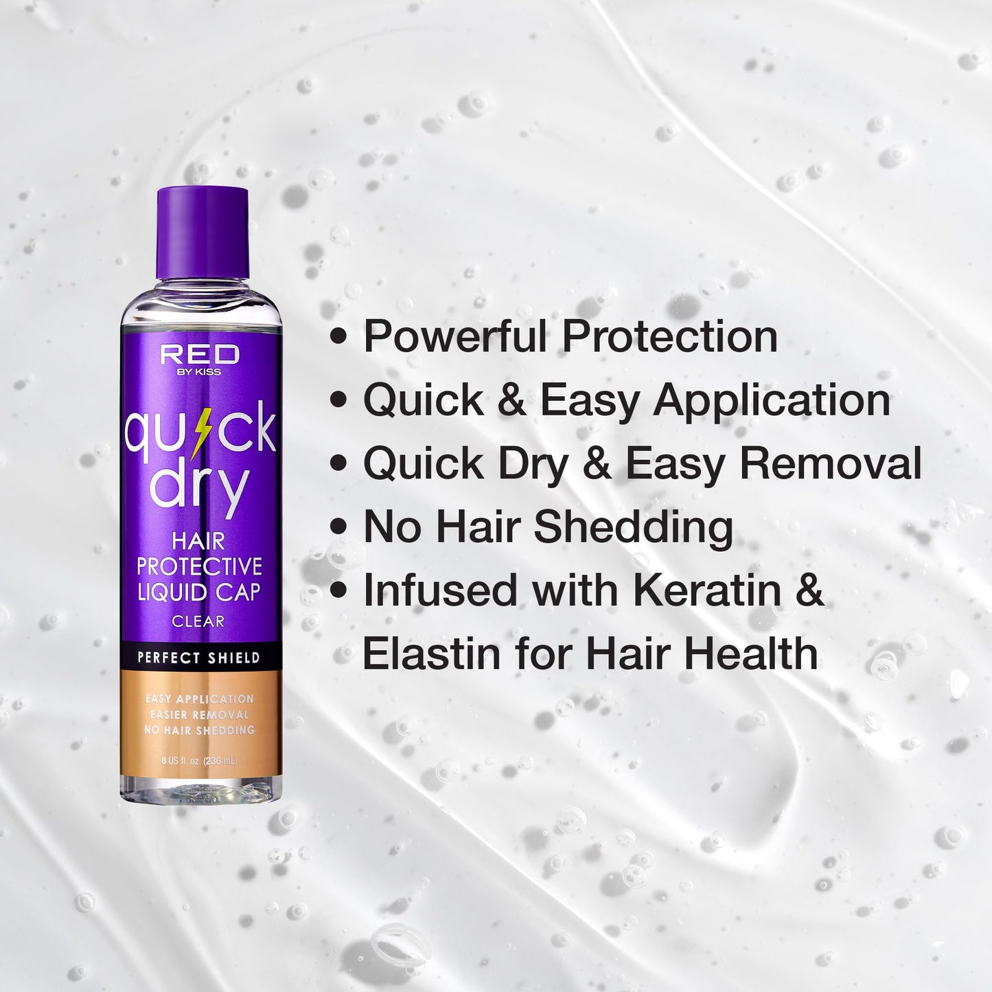Red by Kiss Quick Dry Hair Protective Liquid Cap, Strong Lightweight Protection from Weaves Glue Damage, Fast Application, Quick Drying, & Easy Beauty & Personal Care Red by Kiss