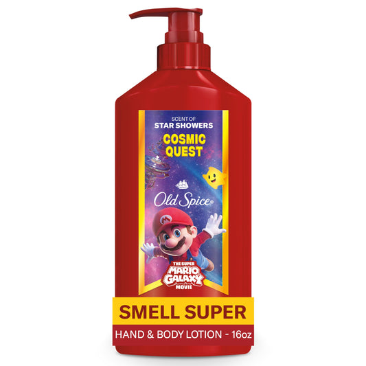 Old Spice Hand and Body Lotion for All Skin Types, x The Super Mario Galaxy Movie, 24/7 Lightweight Moisturization, Smell Super with Cosmic Quest Beauty & Personal Care Old Spice