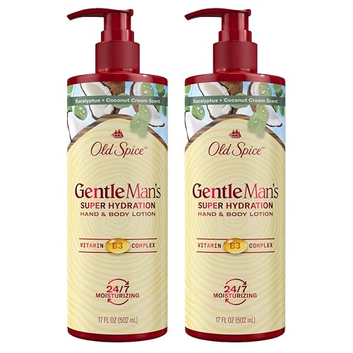 Old Spice Hand & Body Lotion for Men, Gentleman's Super Hydration, 24/7 Moisturizing with Vitamin B3 Complex, Fast Absorping, Eucalyptus & Coconut Beauty & Personal Care Old Spice