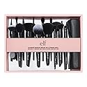 e.l.f. Ultimate Makeup Brush Set & Travel Roll, 17-Piece Brush Kit, Brushes For Eyeshadow, Foundation, Powder, Concealer & more, Vegan Beauty & Personal Care e.l.f.