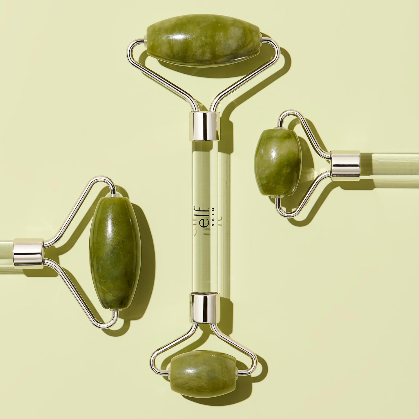 e.l.f. SKIN Jade Roller, Facial Roller to Massage & Destress Skin, Gently Massages, Soothes & Boosts Skin’s Vitality, Vegan Beauty & Personal Care e.l.f.