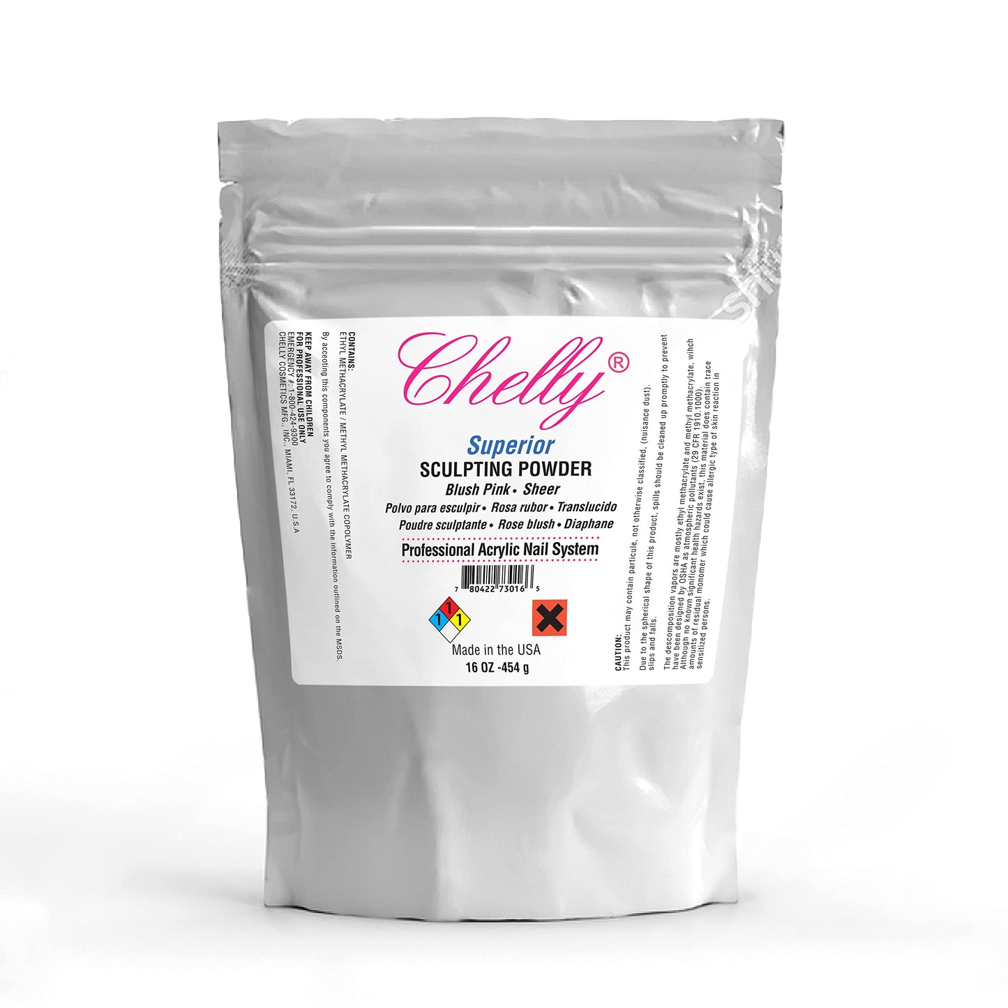 Chelly Superior Sculpting Powder Professional Acrylic Nail System Clear Blush Pink Medium Pink 16 oz 454 g (Blush Pink) Beauty & Personal Care YSSER