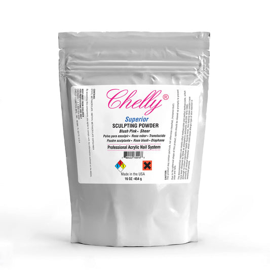 Chelly Superior Sculpting Powder Professional Acrylic Nail System Clear Blush Pink Medium Pink 16 oz 454 g (Blush Pink) Beauty & Personal Care YSSER