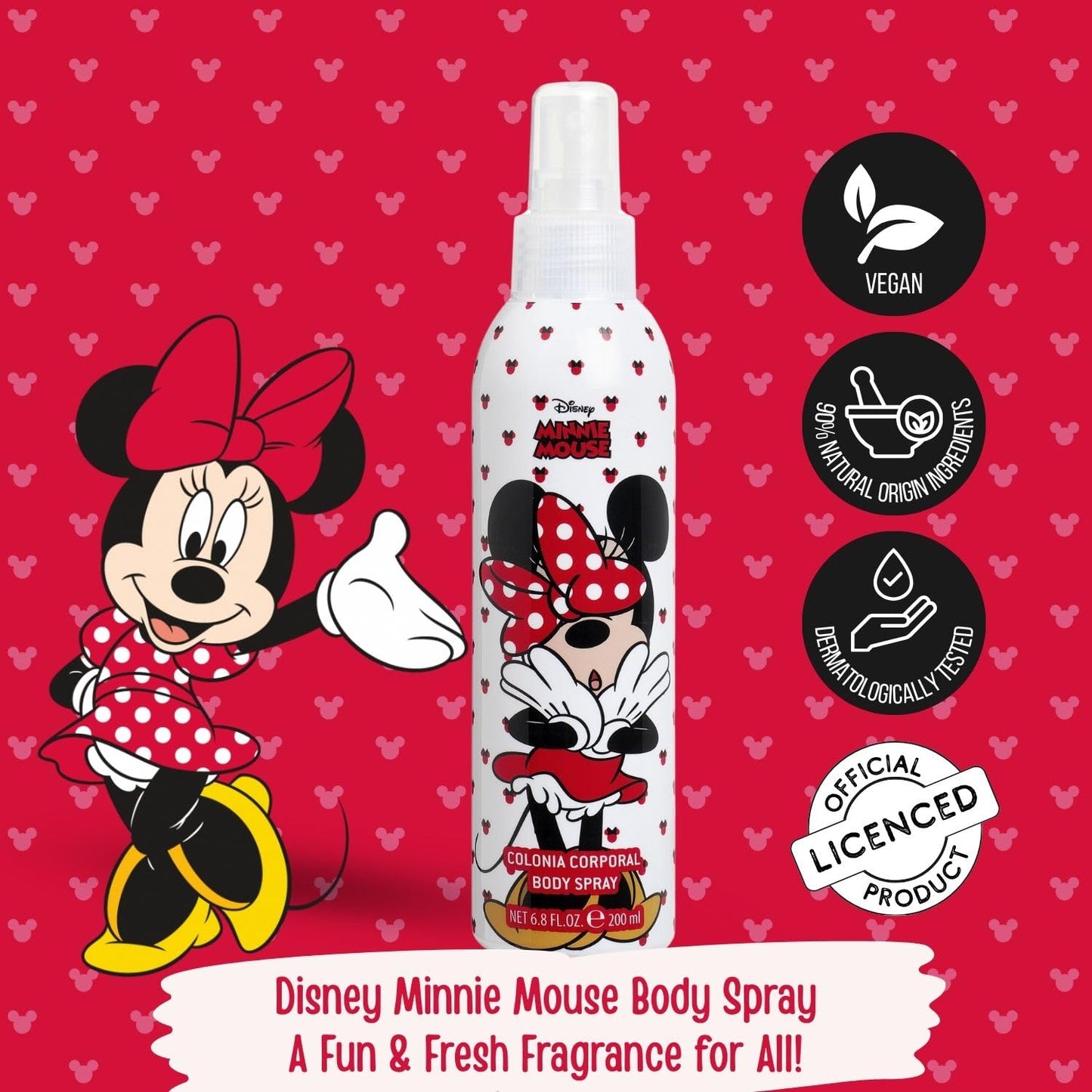 Disney Minnie Mouse Body Spray for Girls by Air Val International, Multi, 6.8 Ounce Beauty & Personal Care AIR-VAL INTERNATIONAL