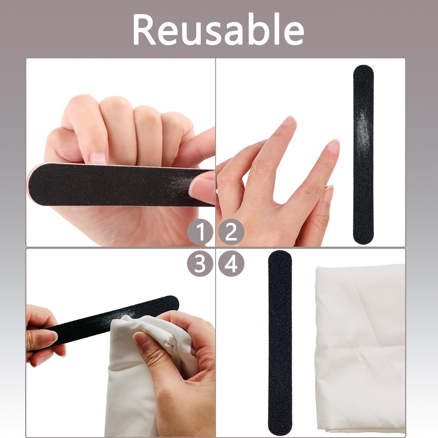 Nail File and Buffer Block, Professional Manicure Tools Kits, 100/180 Grit, Black Nail Pedicure File and Sanding Buffing Grinding Plisher File Beauty and Personal Care LNAUJS
