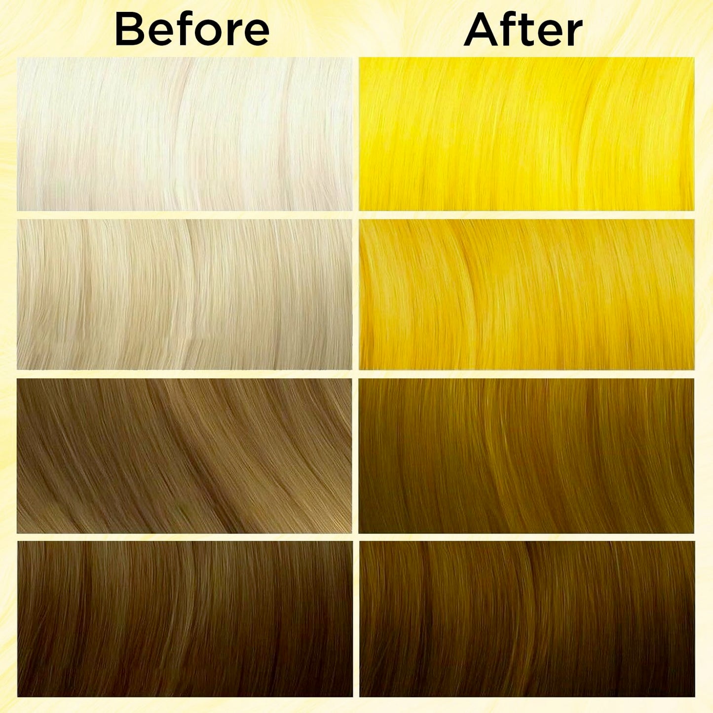 MOEHAIR Semi-Permanent Hair Color | Yellow Hair Dye 8 Oz | No Ammonia, Sulfate or Paraben | Easy-to-use & Apply at Home | Vegan & Cruelty-Free | Beauty & Personal Care MOEHAIR