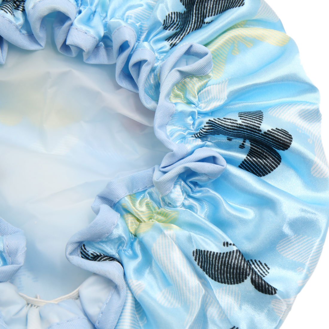 Ruilogod Blue Polyester Dual Layer Waterproof Elastic Shower Bath Salon Hair Cap Hat (id: 040 6b2 5f9 ffa fc4 Beauty and Personal Care Ruilogod