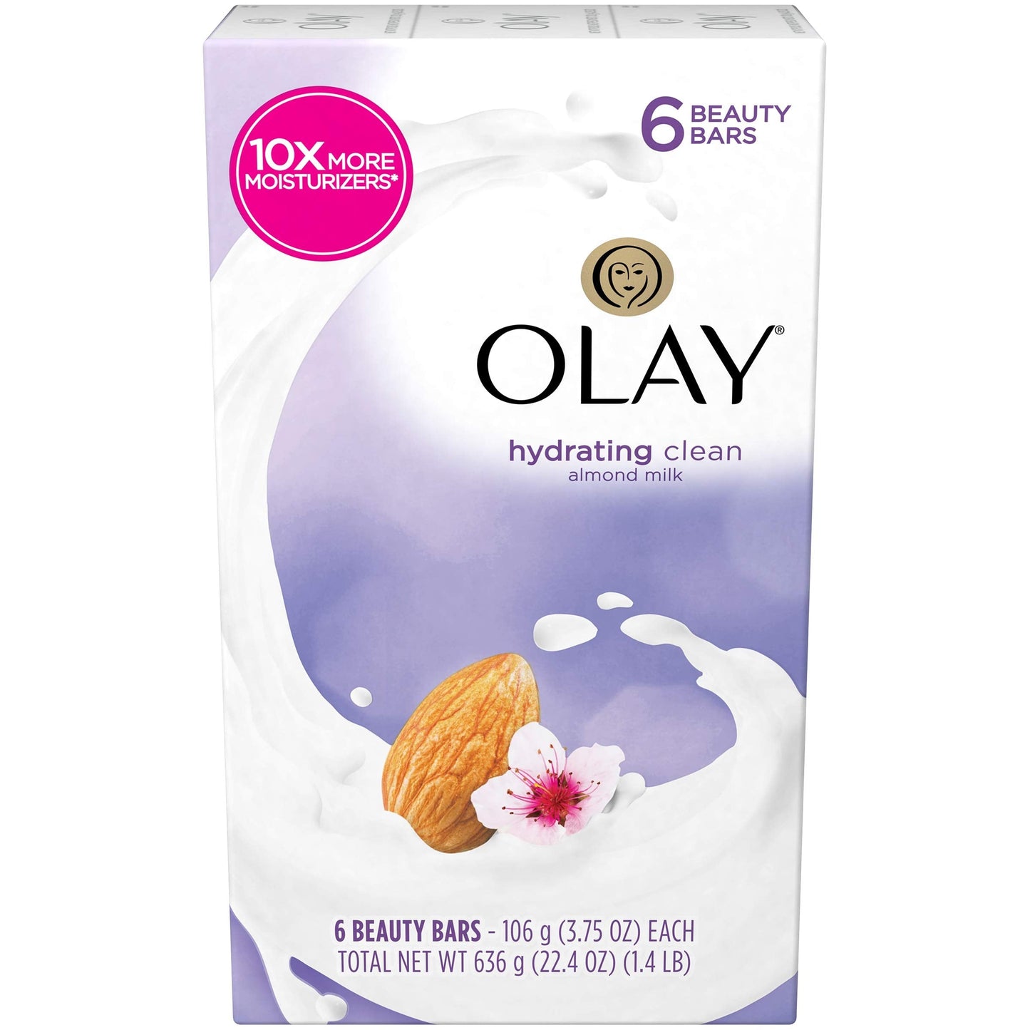 Olay Hydrating Clean Beauty Bars, Almond Milk 3.75 oz, 6 Count Beauty & Personal Care Olay