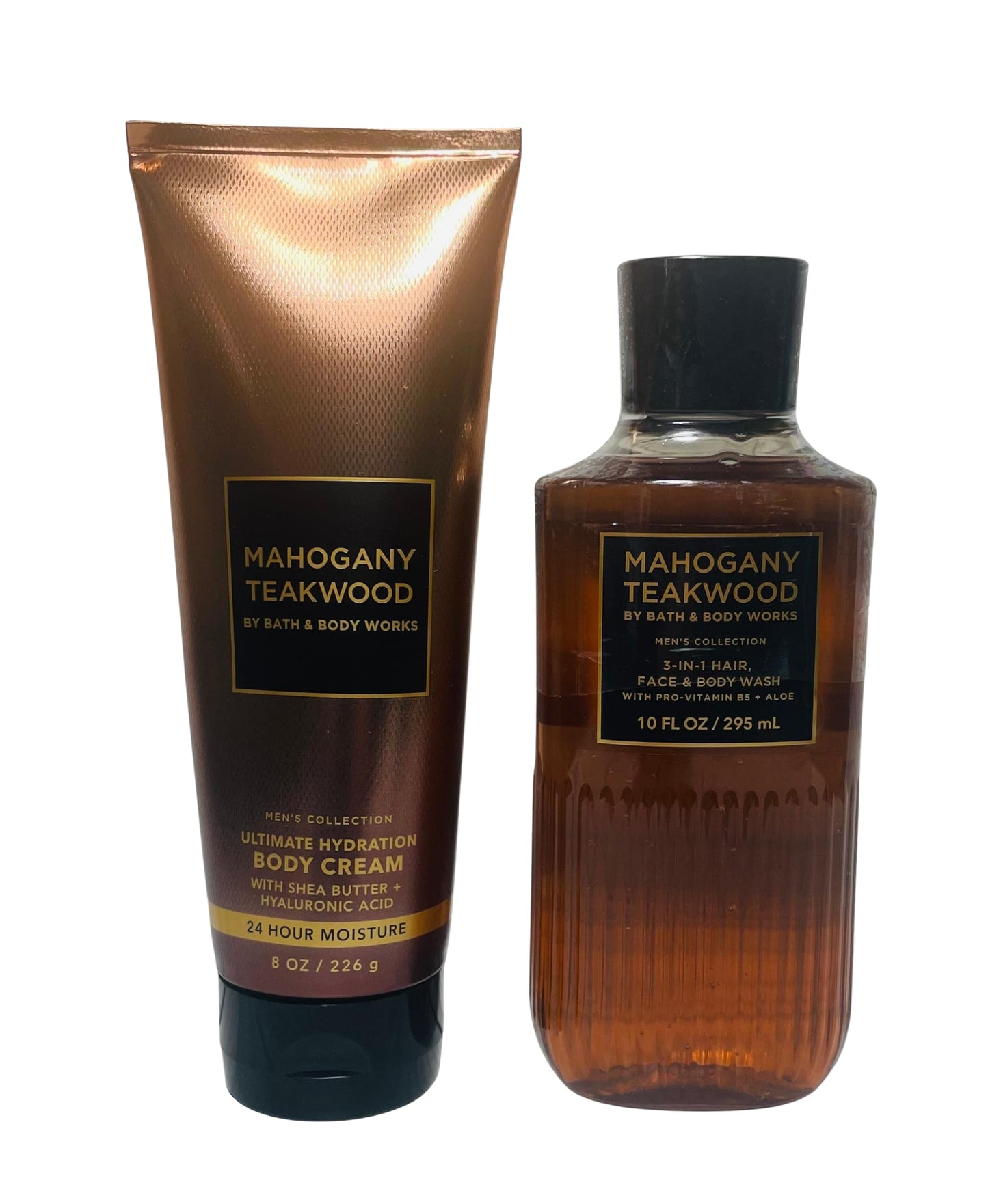 Bath & Body Works Mahogany Teakwood Men's 3-in-1 Hair, Face & Body Wash and Body Cream 2 Piece Set Beauty & Personal Care Bath & Body Works