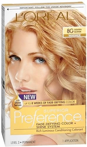 L'Oreal Superior Preference - 8G Golden Blonde (Warmer) 1 Each (Pack of 4) Beauty & Personal Care L'Oreal Paris