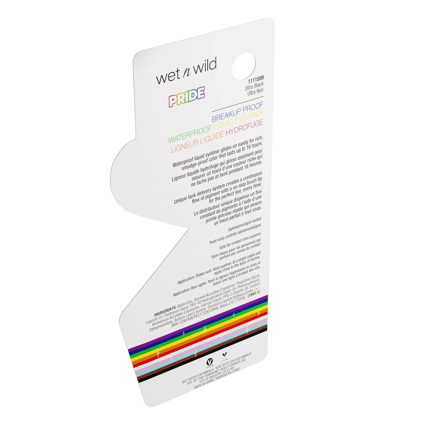 wet n wild Pride Breakup Proof Waterproof Liquid Eyeliner Pen, Smudge-Proof & Flake-Proof Rich Black Pigment, Ultra-Fine Precision Brush Tip Beauty & Personal Care wet n wild