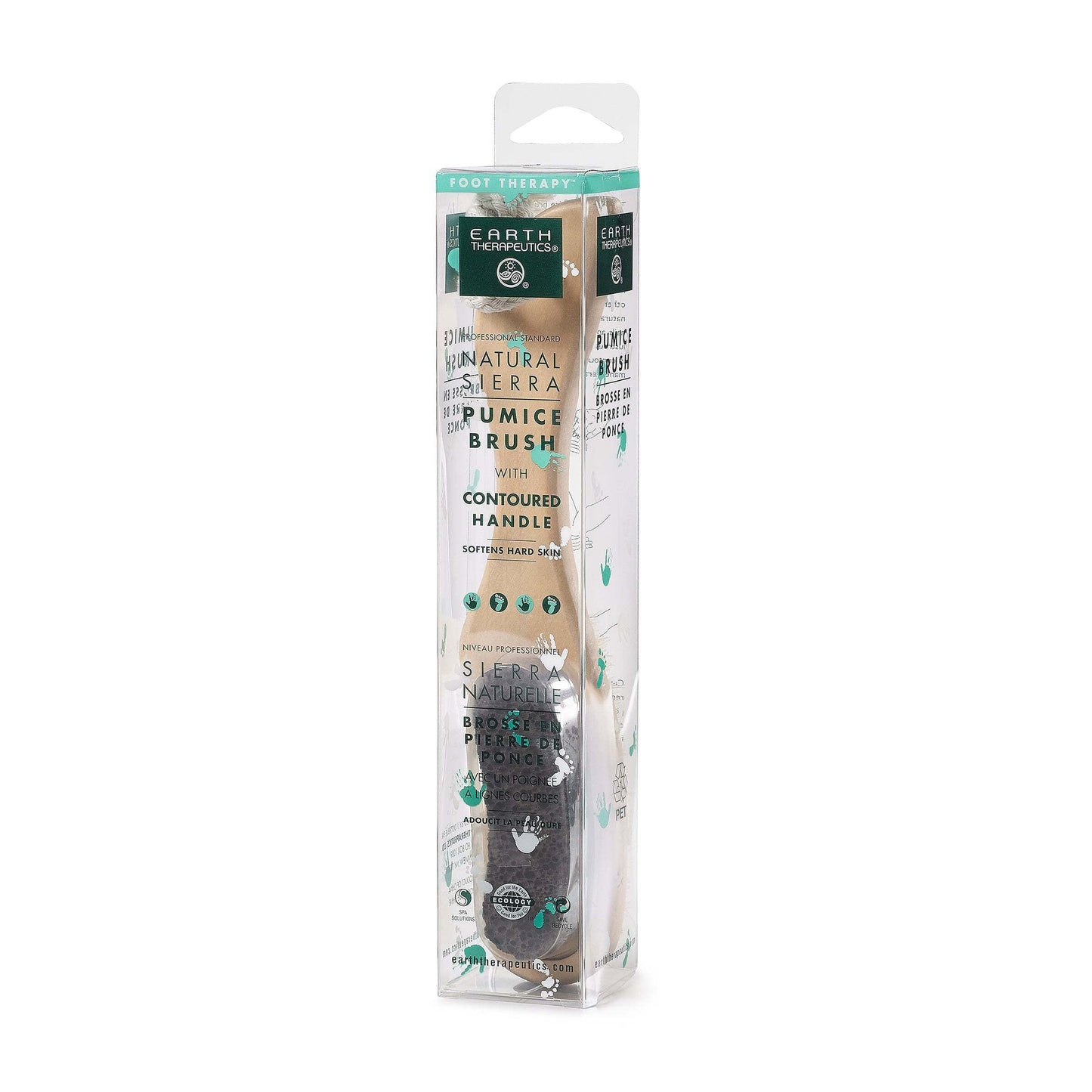 Earth Therapeutics Natural Sierra Pumice Brush w/Contour Handle Beauty & Personal Care Earth Therapeutics