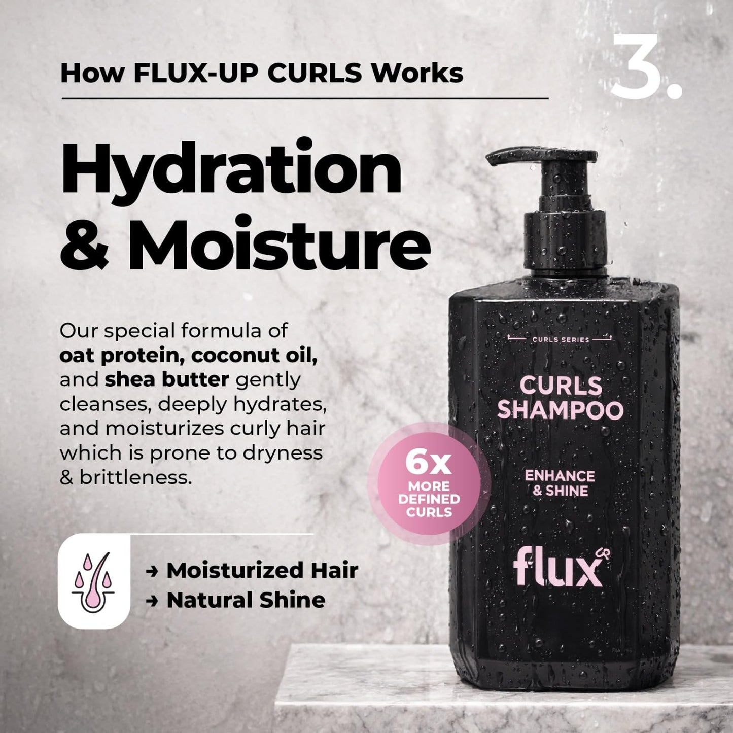 Curly Hair Shampoo & Conditioner Set - Hydrating Curl Shampoo & Conditioner for Curly & Wavy Hair for Women & Men - Sulfate-Free Frizz Control Beauty & Personal Care FLUX UP