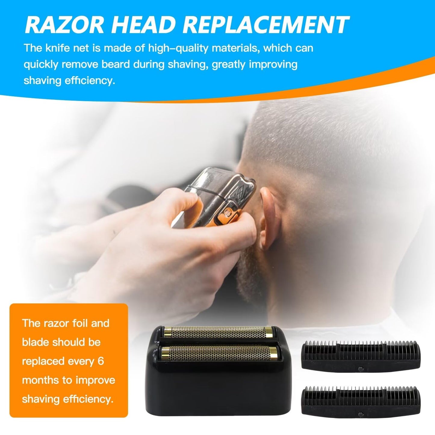 Smaeti Double Foil and Cutters Replacement Set for PRO Foil Shaver Beauty and Personal Care Smaeti