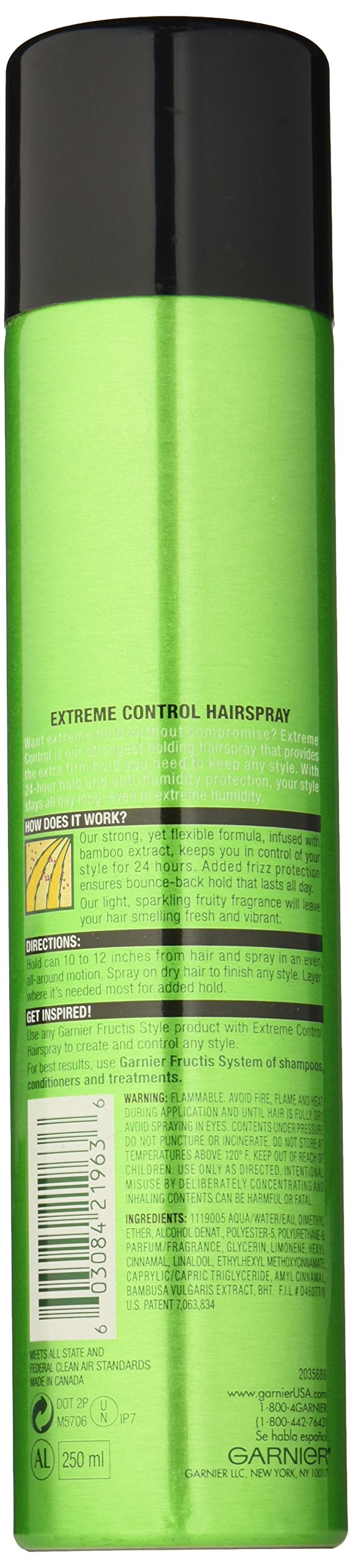 Garnier Fructis Style Control Anti-Humidity Hairspray, Extreme Hold, No Color, Fruit, 8.25 Oz Beauty & Personal Care Garnier