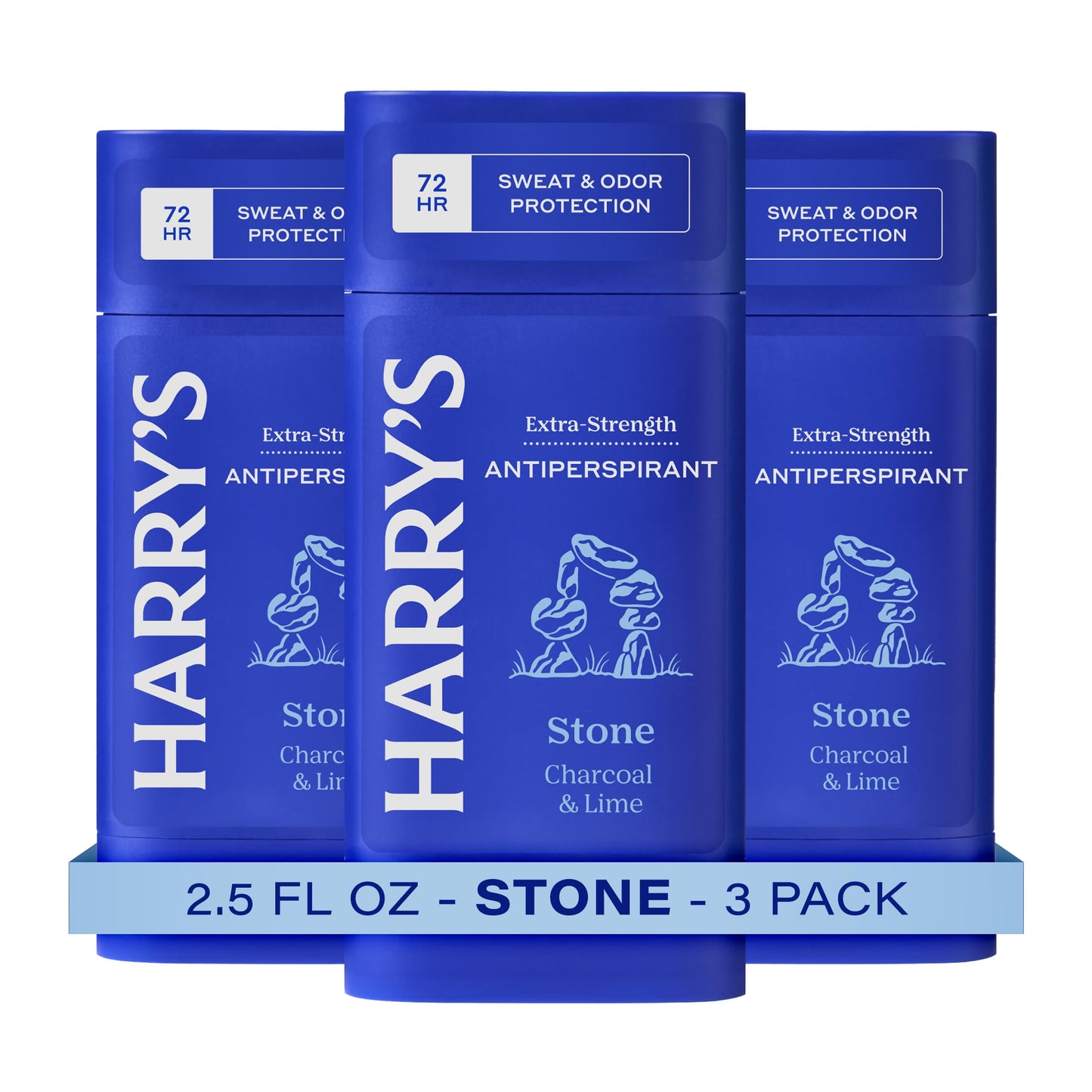 Harry's Extra-Strength Antiperspirant Deodorant, Sweat & Odor Control Antiperspirant for Men, Stone, 2.5 oz Pack of 3 Beauty & Personal Care Harry's