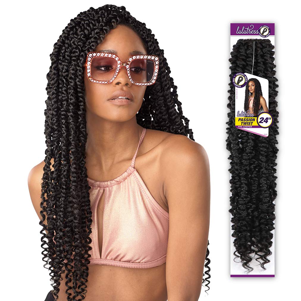 Sensationnel Lulutress Crochet Braiding Hair-Passion Twist 24 Inch,T1B/27